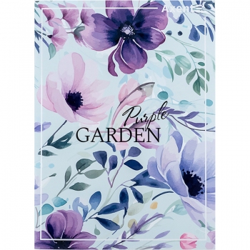 Зошит А4 картонна обкладинка, 96 арк., клітинка, Purple Garden Axent 4782-6-a