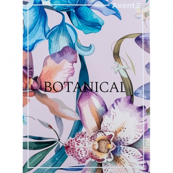 Зошит А4 картонна обкладинка, 96 арк., клітинка, Botanical Axent 4782-8-a