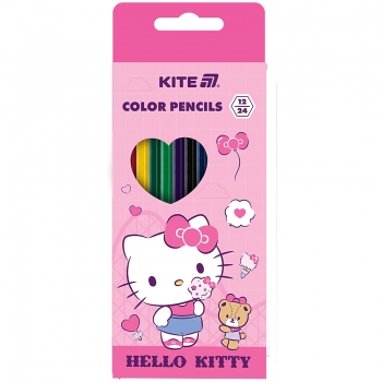 Олівці кольорові двосторонні 12 штук 24 кольори Kite hk25-054-1