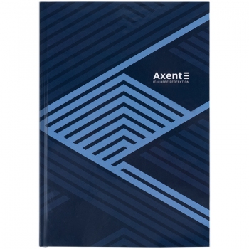 Записна книжка А4, 96 арк. в клітинку в твердій обкладинці Lines, синя Axent 8422-581-a