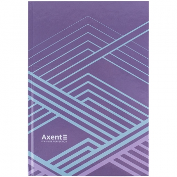 Записна книжка А4, 96 арк. в клітинку в твердій обкладинці Lines, бузкова Axent 8422-583-a