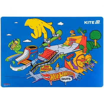 Підложка поліпропіленова настільна для писання, 42,5x29см, PP Hot Wheels Kite hw25-207-2