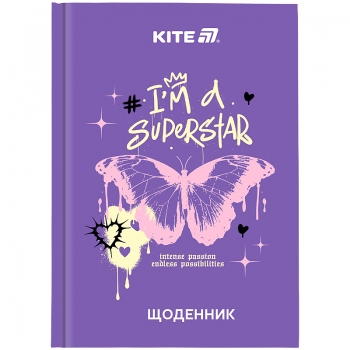Щоденник шкільний, тверда обкладинка, Superstar Kite k25-262-2