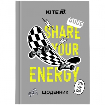 Щоденник шкільний, тверда обкладинка, Energy Kite k25-262-5