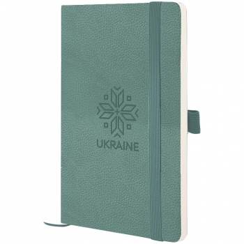 Записна книжка Partner Soft Skin А5-(125х195мм) на 96 арк. кремовий блок в клітинку Вишиванка Axent 8616-48-5-a лазурний