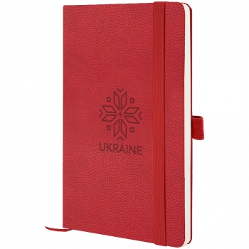 Записна книжка Partner Soft Skin А5-(125х195мм) на 96 арк. кремовий блок в клітинку Вишиванка Axent 8616-06-7-a червоний