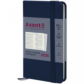 Щотижневик датований 2026 Pocket Strong, 90*150, синій AXENT 8508-26-02-a