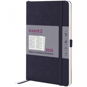Щотижневик датований 2026 Partner Soft Skin, 125*195, синій AXENT 8509-26-02-a
