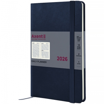 Щоденник датований 2026 Partner Strong, 145*210, синій AXENT 8819-26-02-a