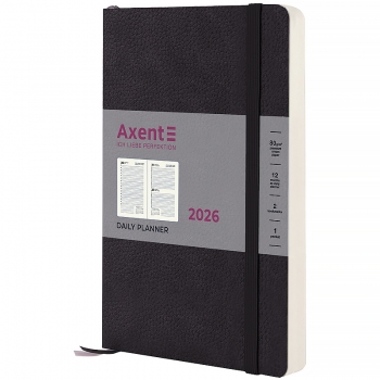 Щоденник датований 2026 Partner Soft Skin, 145*210, чорний AXENT 8810-26-01-a