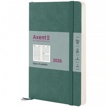 Щоденник датований 2026 Partner Soft Skin, 145*210, сіро-лазурний AXENT 8810-26-48-a