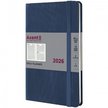 Щоденник датований 2026 Partner Lines, 145*210, блакитний AXENT 8815-26-48-a