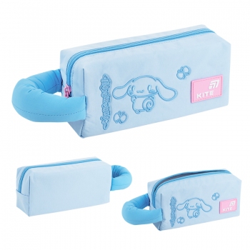 Пенал на одне відділення з ручкою без наповнення 2703 Cinnamoroll голуюой KITE cr26-2703