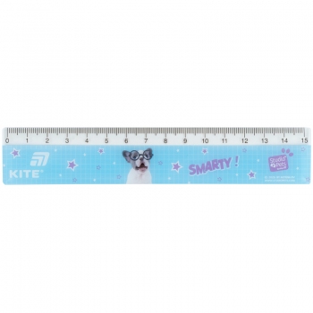 Линейка пластиковая 15см Studio Pets KITE sp26-090