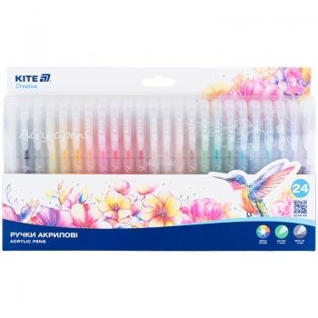 Ручки акриловые, набор 24 цвета Kite Creative KITE k-1296
