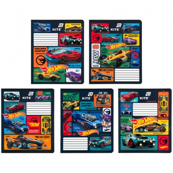 Зошит 12 л. лінія софт тач + УФ лак, Hot Wheels KITE hw26-234