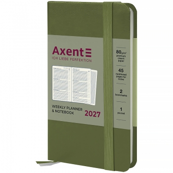 Щотижневик 2027 Pocket Strong, 90*150, хакі, Axent 8508-27-65-a