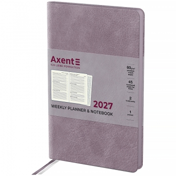 Щотижневик 2027 Partner Soft Cloud, 125*195, бузковий, Axent 8537-27-6-a