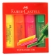 Комплект текстовых маркеров 4 цвета Textliner Highlighter Superfluor refillable, Faber-Castell 154604