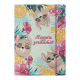Папка для тетрадей CUTE CAT, картонная, на резинке B5+ (175х245х25мм) ZiBi ZB.14983