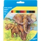 Карандаши цветные 24 цвета серия Животные KITE K17-055-1