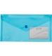 Папка-конверт пластиковая на кнопке Travel, DL (240 x 130 мм) Buromax BM.3938-02 синий