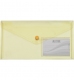 Папка-конверт пластиковая на кнопке Travel, DL (240 x 130 мм) Buromax BM.3938-08 желтый