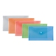 Папка-конверт DL на кнопці кольорова прозора Axent 1414-20-a