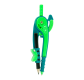 Циркуль пластиковий зі шкалою ZIBI ZB.5396-04 зелено-салатовий