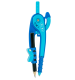 Циркуль пластиковий зі шкалою ZIBI ZB.5396-07 фіолетово-блакитний