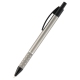 Ручка масляная автоматическая Prestige 0,7 мм металлический серый корпус Axent ab1086-03-02 синяя