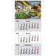 Календар квартальний настінний 2024 рік, одна пружина Streets 2 Axent 8801-24-8-a